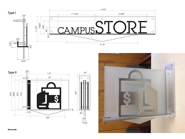 Bellingham Technical College Dimensional Signage Schematic