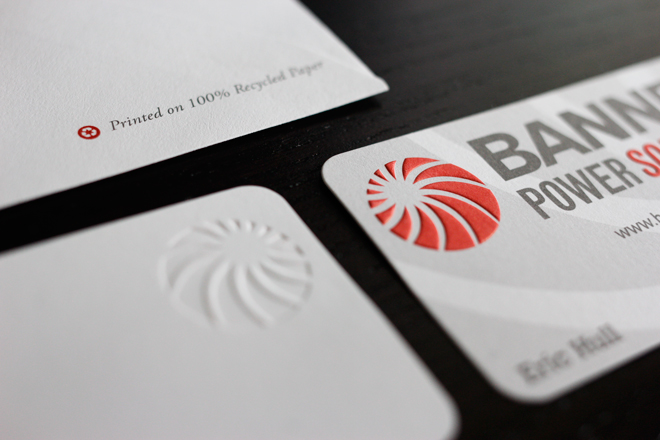 Banner Power Solutions Embossed Business Cards
