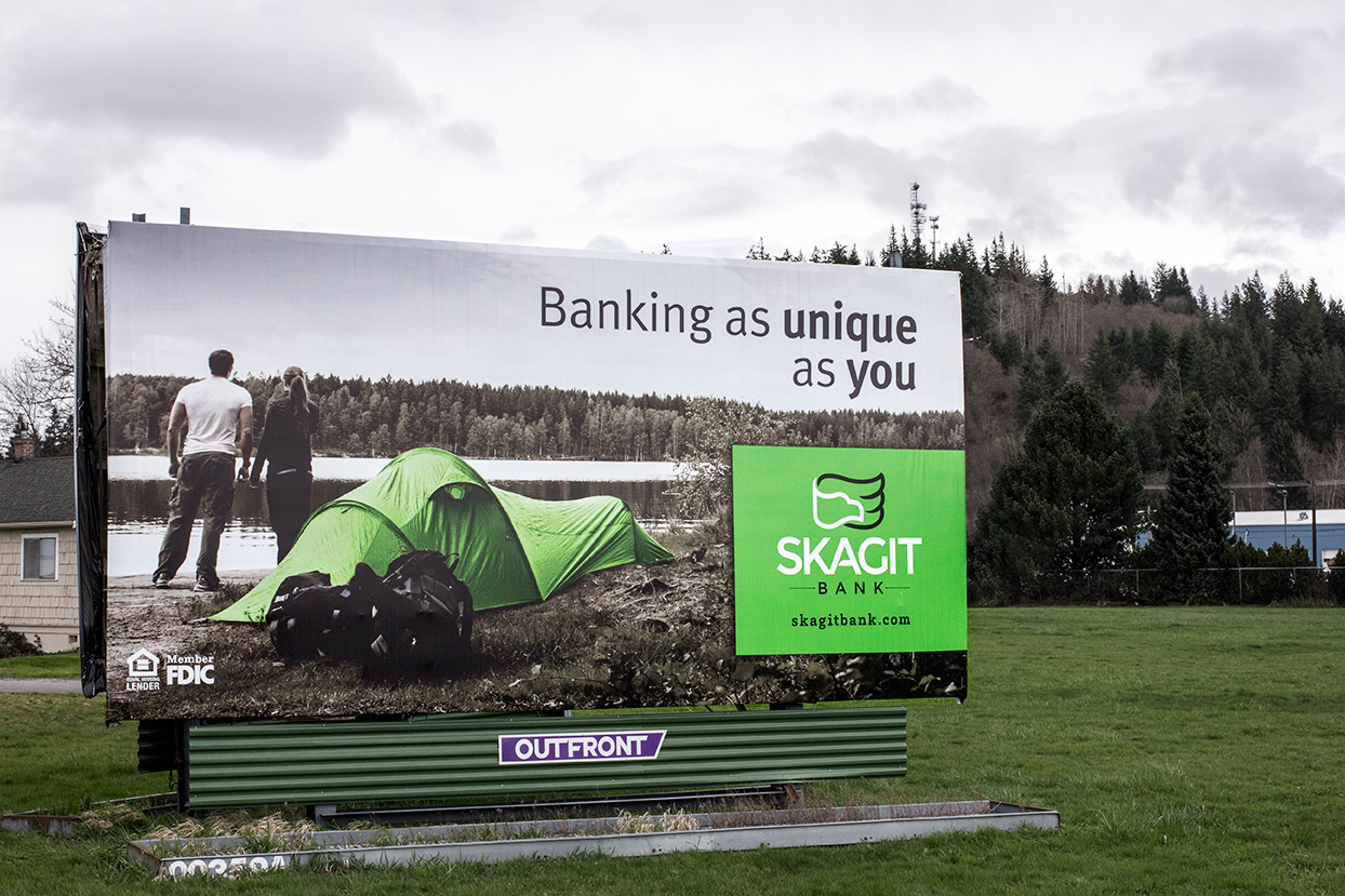 Skagit Bank Billboard Campaign Camping