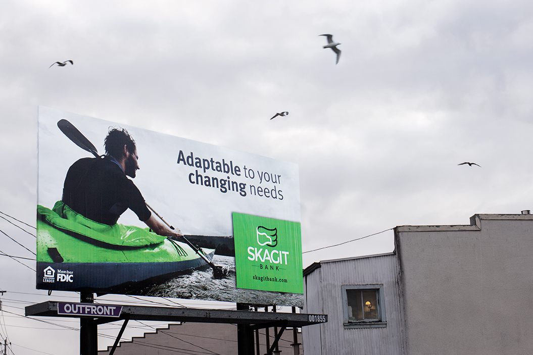 Skagit Bank Billboard Campaign Kayaking