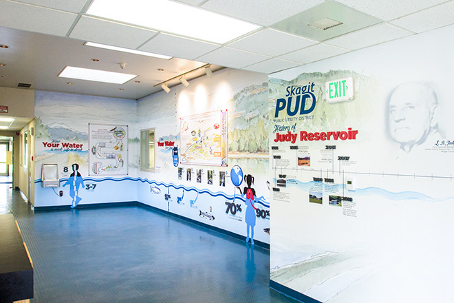 Skagit PUD Judy Reservoir Interior Wall and Interior Graphics