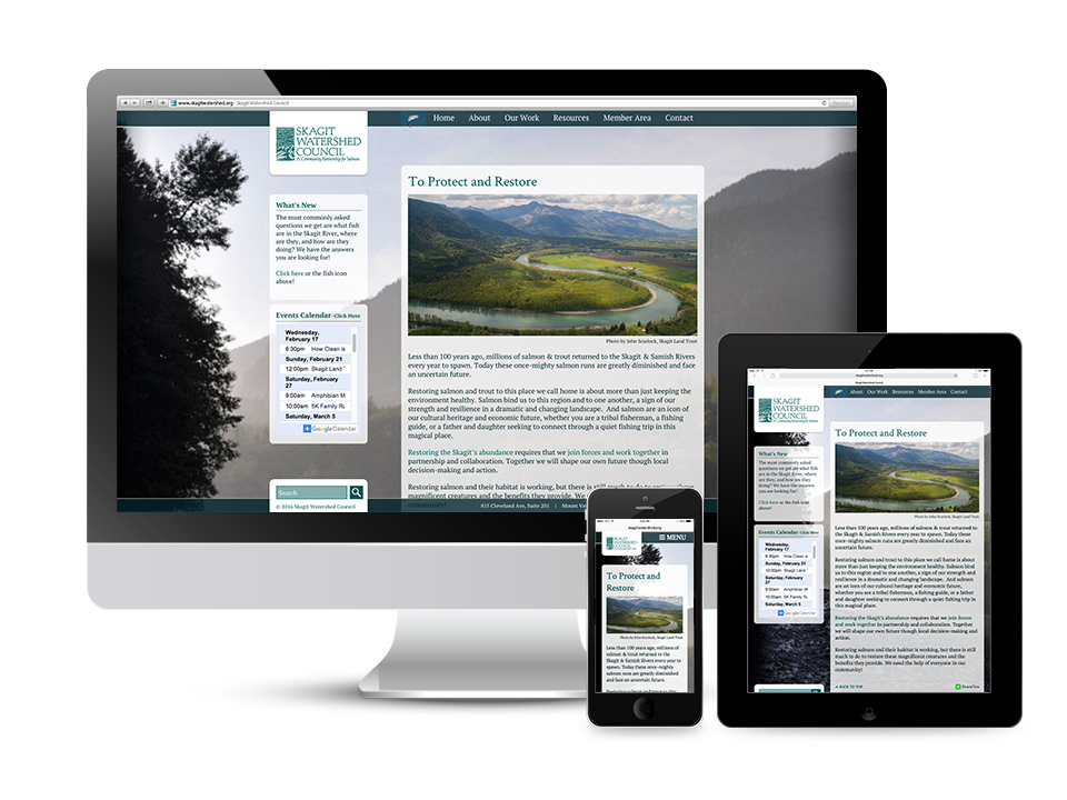Skagit Watershed Council Responsive Website Design