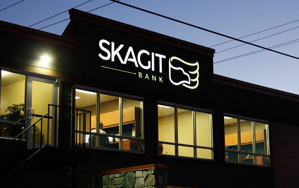Skagit Bank Illuminated Environmental Signage