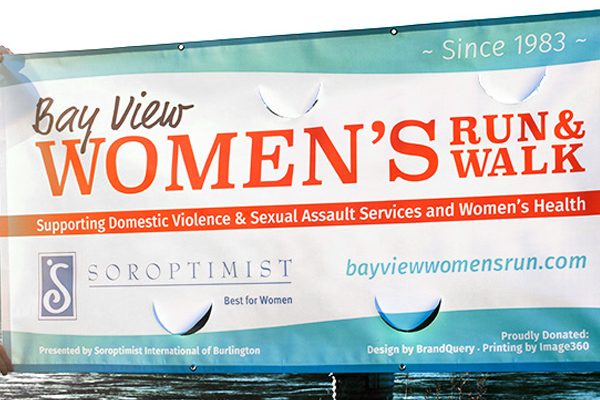 Bay View Women's Run and Walk Vinyl Banner